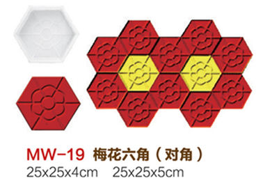 Cina PP Plastik Driveway Paver Cetakan Untuk Membuat Hexagonal Brick Umur Panjang pemasok