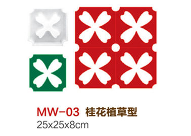 Cina Dekoratif trotoar Brick Driveway Paver Cetakan Reusable Interlocking Resistant 25 * 25 * 4 Cm pemasok